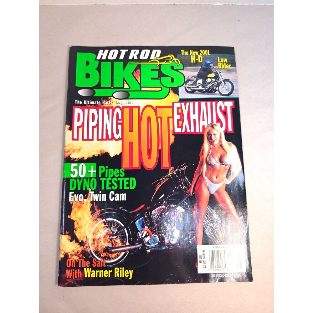 Hot Rod Bikes Magazine May 2001 Harley Davidson Exhaust Dyno Tested USA